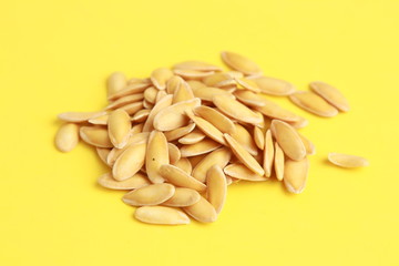 melon seeds on colorful background
