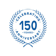 150 years design template. 150th logo. Vector and illustration.
