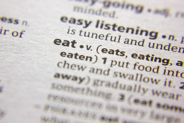 Word or phrase Eat in a dictionary.
