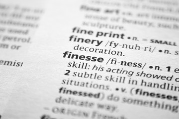 Word or phrase Finesse in a dictionary.