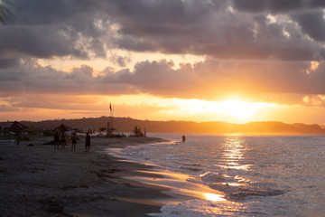 sunset on the beach
