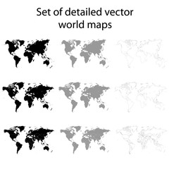 A set of detailed vector maps of the world in high resolution