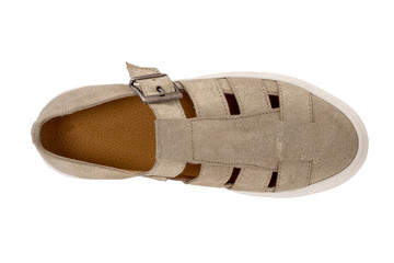 italian leather shoes, boots , moccasin, sport shoes,sole,  on a perfect white background, stock...