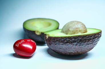 avocado on White