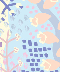 Abstract color fun cartoon texture template for Doodle modern background.