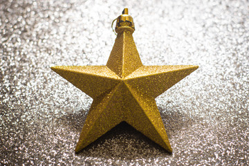 Estrella. navideña fondo glitter textura dorado plateado