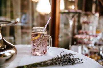 Delicious wedding reception candy bar dessert table