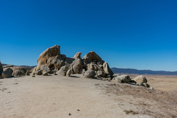 Morning view of the Eagle Rock on Pacific Crest Trail