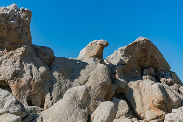 Morning view of the Eagle Rock on Pacific Crest Trail