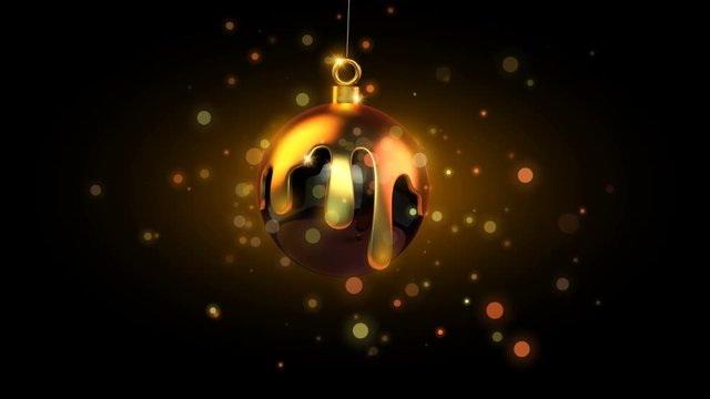 Christmas New Year gold night party melted ball