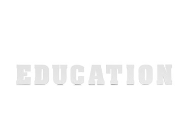 Education written with 3d letters