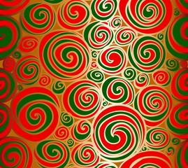 Seamless doodle abstract swirls pattern.