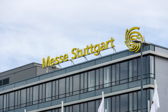 STUTTGART, GERMANY - MARCH 04, 2017: Messe Stuttgart - exhibition and trade fair center. The ninth biggest trade fair in Germany.