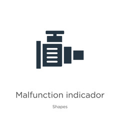 Fototapeta premium Malfunction indicador icon vector. Trendy flat malfunction indicador icon from shapes collection isolated on white background. Vector illustration can be used for web and mobile graphic design, logo,