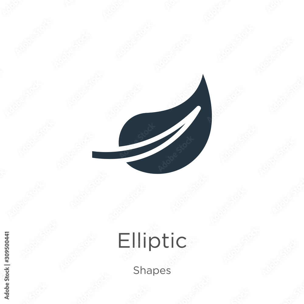 Poster elliptic icon vector. trendy flat elliptic icon from shapes collection isolated on white background.