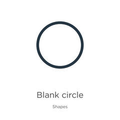 Blank circle icon vector. Trendy flat blank circle icon from shapes collection isolated on white background. Vector illustration can be used for web and mobile graphic design, logo, eps10