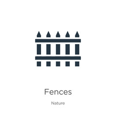 Fototapeta premium Fences icon vector. Trendy flat fences icon from nature collection isolated on white background. Vector illustration can be used for web and mobile graphic design, logo, eps10