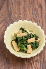 小松菜と油揚げの煮浸し