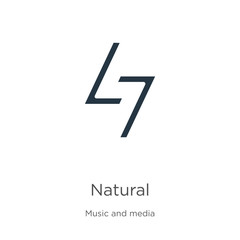 Natural icon vector. Trendy flat natural icon from music and media collection isolated on white background. Vector illustration can be used for web and mobile graphic design, logo, eps10