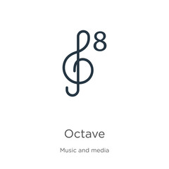 Fototapeta premium Octave icon vector. Trendy flat octave icon from music and media collection isolated on white background. Vector illustration can be used for web and mobile graphic design, logo, eps10