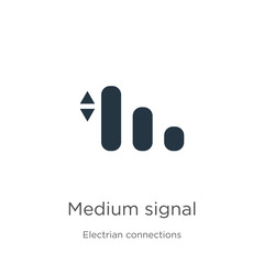 Medium signal icon vector. Trendy flat medium signal icon from electrian connections collection isolated on white background. Vector illustration can be used for web and mobile graphic design, logo,