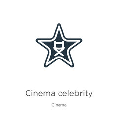 Cinema celebrity icon vector. Trendy flat cinema celebrity icon from cinema collection isolated on white background. Vector illustration can be used for web and mobile graphic design, logo, eps10
