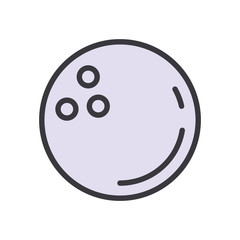 Bowling Ball icon vector design templates