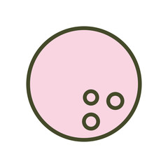 Bowling Ball icon vector design templates