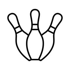 Bowling pin vector icon design templates