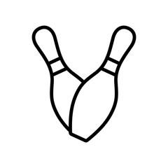 Fototapeta premium Bowling pin vector icon design templates