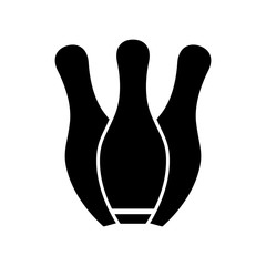 Bowling pin vector icon design templates