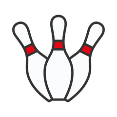 Fototapeta premium Bowling pin vector icon design templates