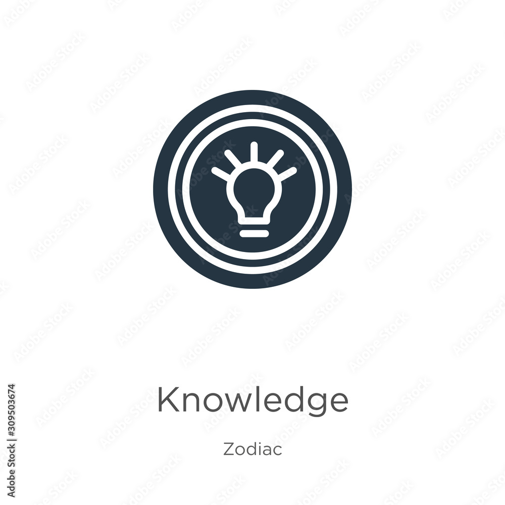Poster knowledge icon vector. trendy flat knowledge icon from zodiac collection isolated on white backgroun