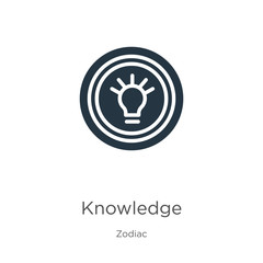 Knowledge icon vector. Trendy flat knowledge icon from zodiac collection isolated on white background. Vector illustration can be used for web and mobile graphic design, logo, eps10