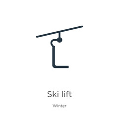 Ski lift icon vector. Trendy flat ski lift icon from winter collection isolated on white background. Vector illustration can be used for web and mobile graphic design, logo, eps10