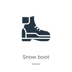 Snow boot icon vector. Trendy flat snow boot icon from winter collection isolated on white background. Vector illustration can be used for web and mobile graphic design, logo, eps10