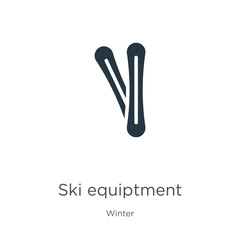 Ski equiptment icon vector. Trendy flat ski equiptment icon from winter collection isolated on white background. Vector illustration can be used for web and mobile graphic design, logo, eps10