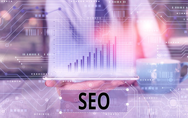 Text sign showing Seo. Business photo text incredibly effective way to market your near business...