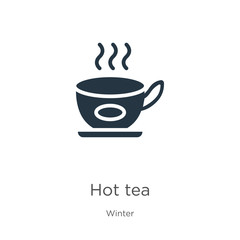 Hot tea icon vector. Trendy flat hot tea icon from winter collection isolated on white background. Vector illustration can be used for web and mobile graphic design, logo, eps10