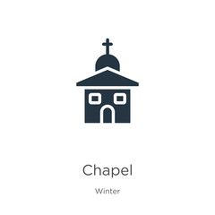 Chapel icon vector. Trendy flat chapel icon from winter collection isolated on white background. Vector illustration can be used for web and mobile graphic design, logo, eps10