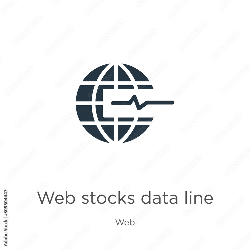 Poster web stocks data line graphic interface symbol icon vector. trendy flat web stocks data line graphic 