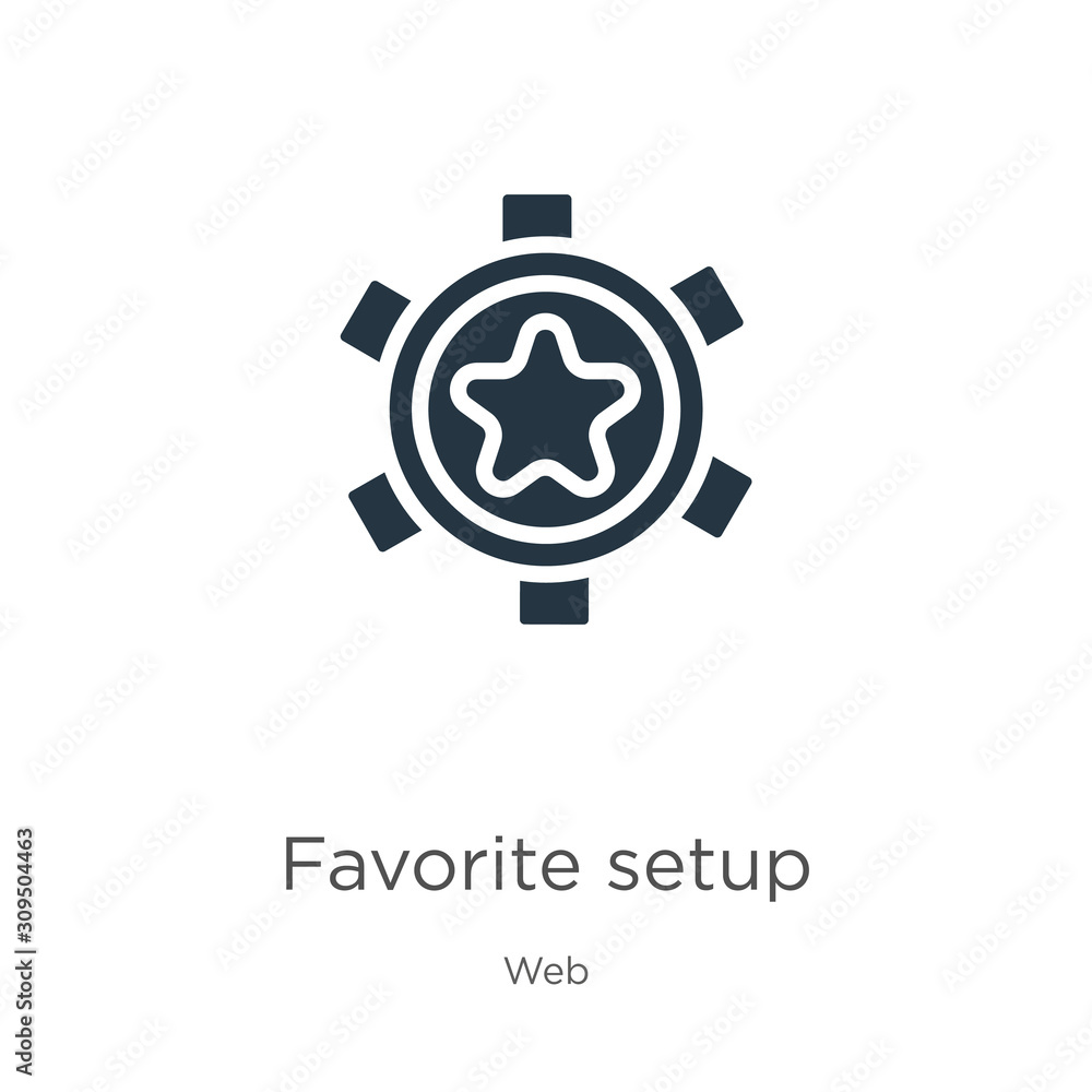 Poster favorite setup icon vector. trendy flat favorite setup icon from web collection isolated on white ba