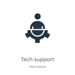 Tech support icon vector. Trendy flat tech support icon from web hosting collection isolated on white background. Vector illustration can be used for web and mobile graphic design, logo, eps10