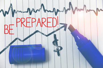 Handwriting text writing Be Prepared. Conceptual photo try be always ready to do or deal with...