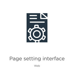 Page setting interface symbol icon vector. Trendy flat page setting interface symbol icon from web collection isolated on white background. Vector illustration can be used for web and mobile graphic