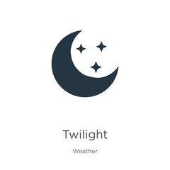 Twilight icon vector. Trendy flat twilight icon from weather collection isolated on white background. Vector illustration can be used for web and mobile graphic design, logo, eps10