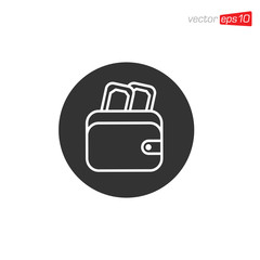 Wallet Icon Design Vector Template