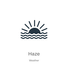 Haze icon vector. Trendy flat haze icon from weather collection isolated on white background. Vector illustration can be used for web and mobile graphic design, logo, eps10
