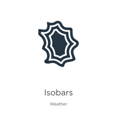 Isobars icon vector. Trendy flat isobars icon from weather collection isolated on white background. Vector illustration can be used for web and mobile graphic design, logo, eps10 - obrazy, fototapety, plakaty