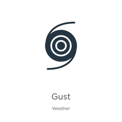 Gust icon vector. Trendy flat gust icon from weather collection isolated on white background. Vector illustration can be used for web and mobile graphic design, logo, eps10